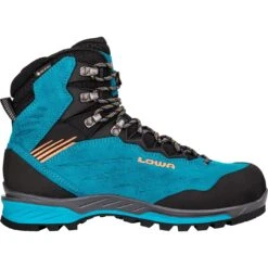 LOWA Cadin II GTX Mid Women's Mountaineering Boots - Turquoise/mandarin