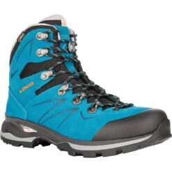 LOWA Badia GTX Women's Shoes - Turquoise/mandarin -Lowa Trail Sales Store 220612 6915 badia gtx ws 2021 outer rotated 964569