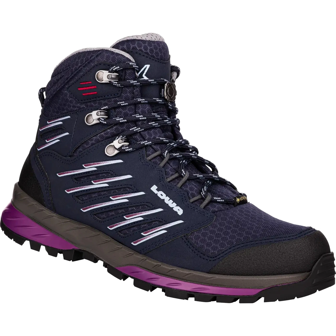 LOWA Trek Evo GTX Mid Women's Trekking Boots - Navy/berry 3 LOWA Trek Evo GTX Mid Women's Trekking Boots - Navy/berry - Image 3