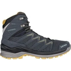LOWA Innox Pro GTX Mid Shoes - Steel Blue/mustard