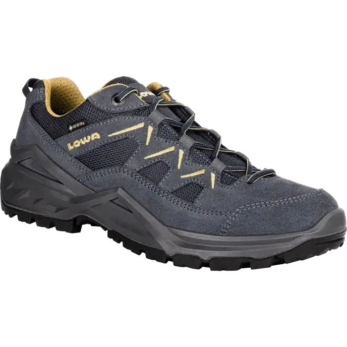 LOWA Sirkos Evo GTX Lo Men's Shoes - Steel Blue/mustard 3 LOWA Sirkos Evo GTX Lo Men's Shoes - Steel Blue/mustard - Image 3
