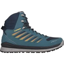 LOWA Axos GTX Mid Men's Shoes - Steel Blue/orange