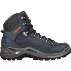 LOWA Renegade LL Mid Trekking Shoes - Dark Blue/orange
