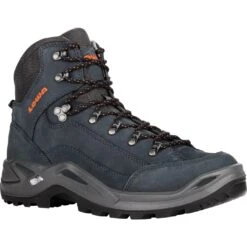 LOWA Renegade LL Mid Trekking Shoes - Dark Blue/orange -Lowa Trail Sales Store 310845 6720 renegade ll mid trekkingschuhe blue orange 2 1221527