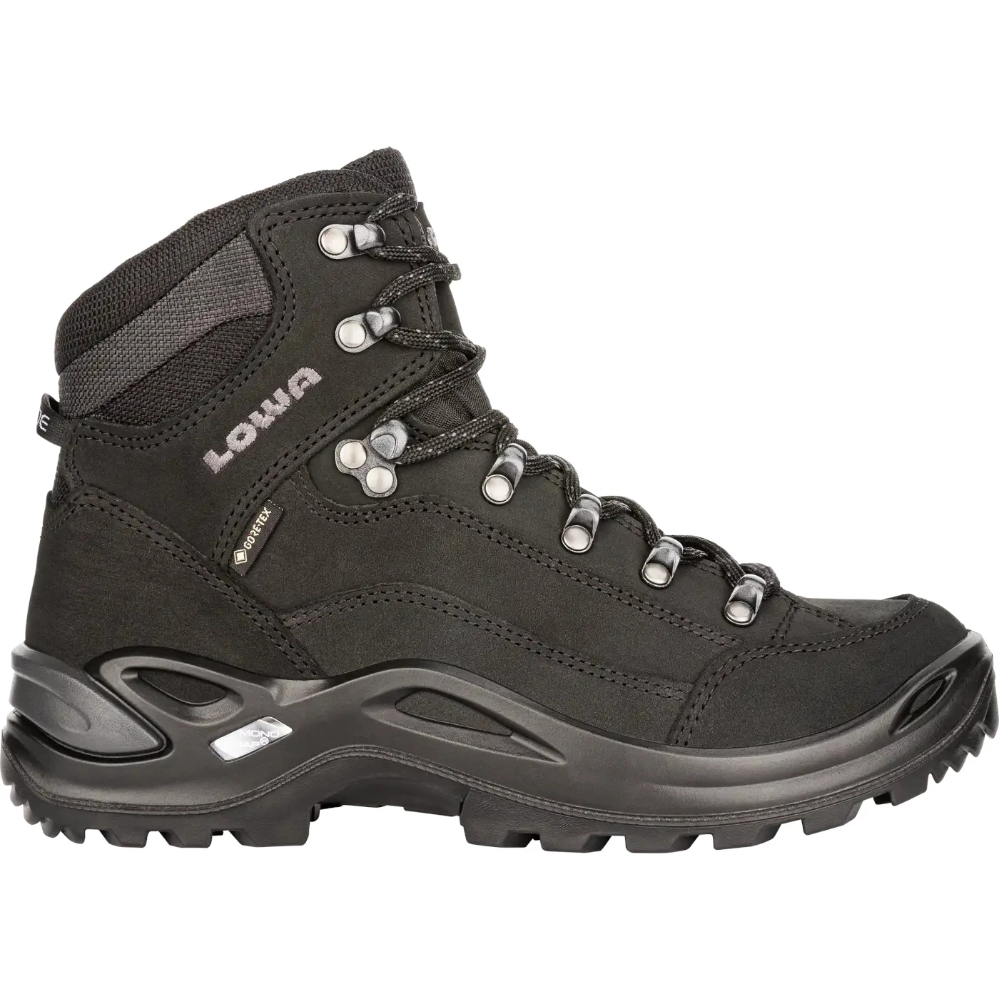 LOWA Renegade GTX Mid Women's Mountaineering Shoes - Deep Black 1 LOWA Renegade GTX Mid Women's Mountaineering Shoes - Deep Black