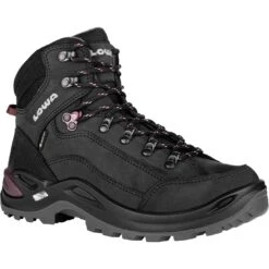 LOWA Renegade GTX Mid Women's Mountaineering Shoes - Black/prune 8 LOWA Renegade GTX Mid Women's Mountaineering Shoes - Black/prune -Lowa Trail Sales Store 320945 3599 renegade gtx mid damen wanderschuhe schwarz pflaume 2 1428020