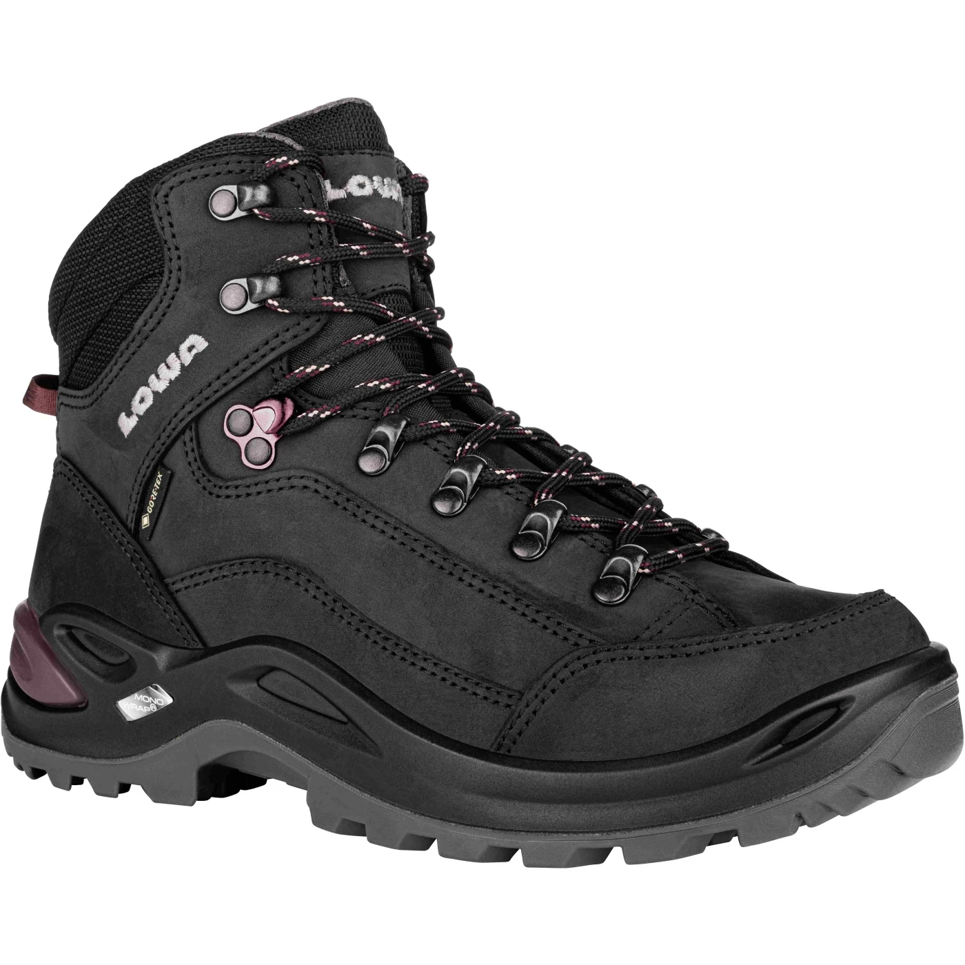 LOWA Renegade GTX Mid Women's Mountaineering Shoes - Black/prune 3 LOWA Renegade GTX Mid Women's Mountaineering Shoes - Black/prune - Image 3