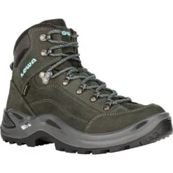 LOWA Renegade GTX Mid Women's Mountaineering Shoes - Asphalt/turquoise -Lowa Trail Sales Store 320945 9368 renegade gtx mid ws asphalt turquoise 3 1270431