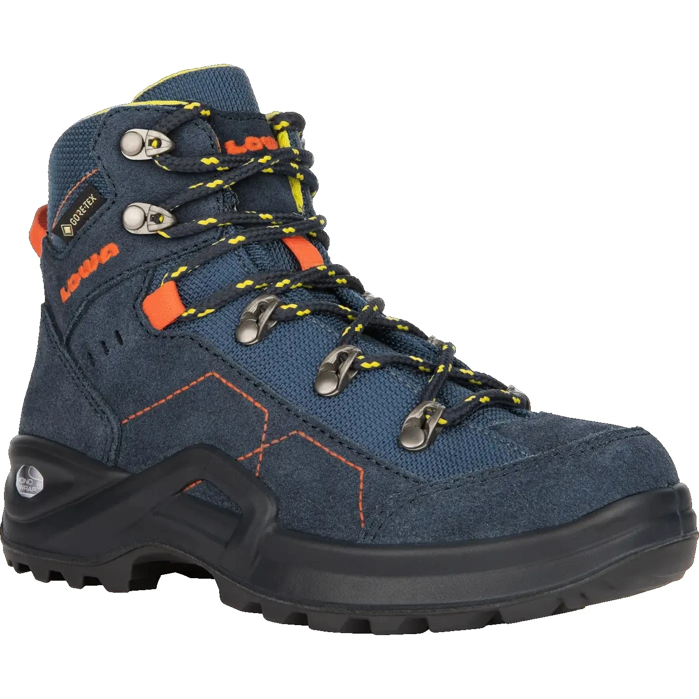 LOWA Kody III GTX Mid Junior Kids Shoe - Navy/turquoise (Size 27-35) 2 LOWA Kody III GTX Mid Junior Kids Shoe - Navy/turquoise (Size 27-35) - Image 2