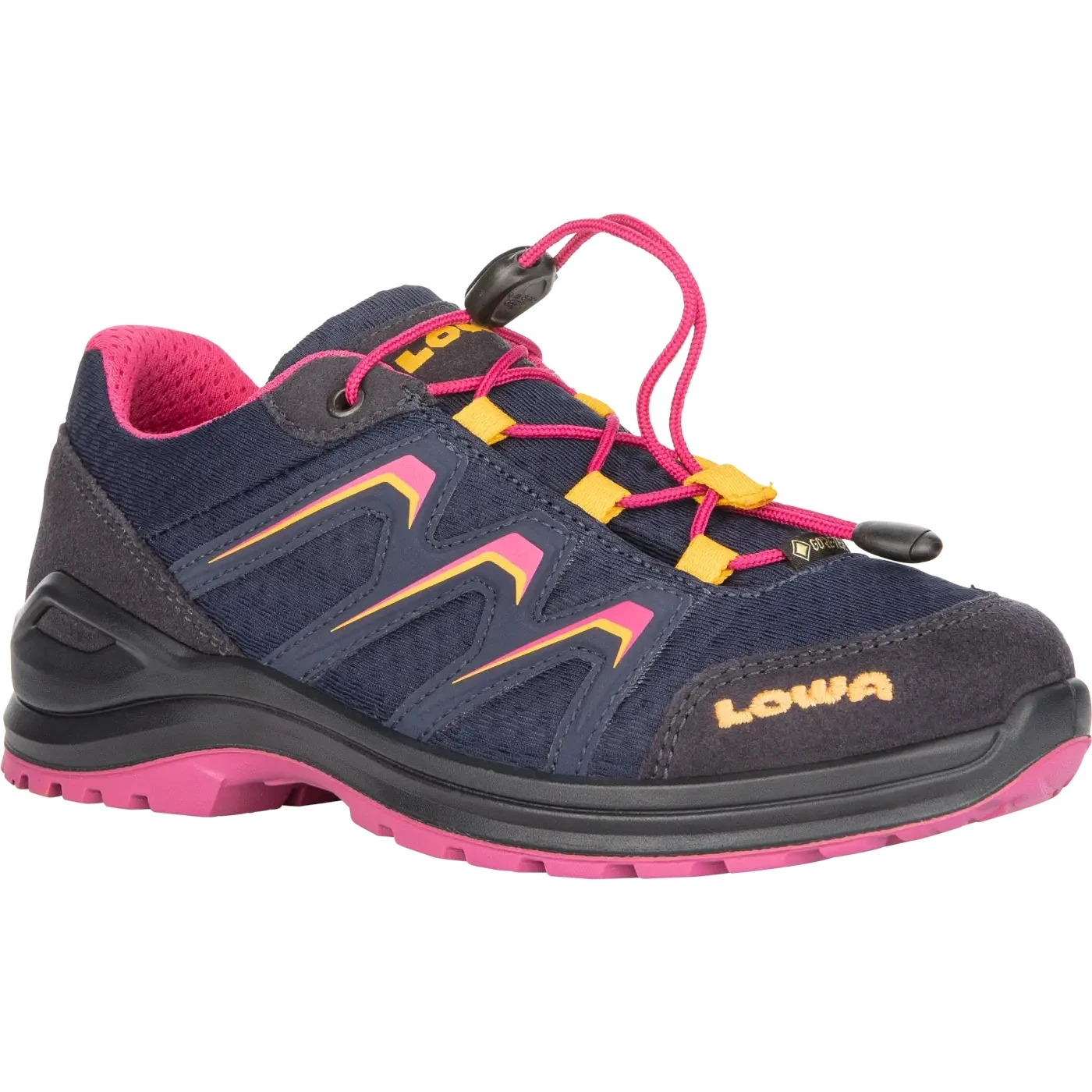 LOWA Maddox GTX LO Junior Kids Shoes - Navy/fuchsia (Size 36-39) 3 LOWA Maddox GTX LO Junior Kids Shoes - Navy/fuchsia (Size 36-39) - Image 3