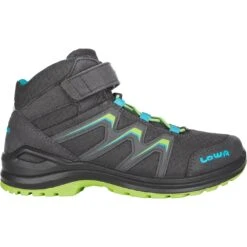 LOWA Maddox GTX Mid Junior Kids Shoes - Graphite/lime (Size 36-40)