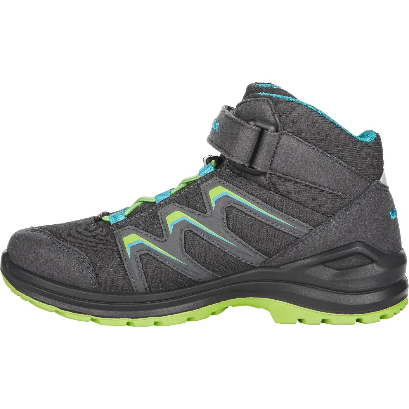 LOWA Maddox GTX Mid Junior Kids Shoes - Graphite/lime (Size 27-35) 4 LOWA Maddox GTX Mid Junior Kids Shoes - Graphite/lime (Size 27-35) - Image 4
