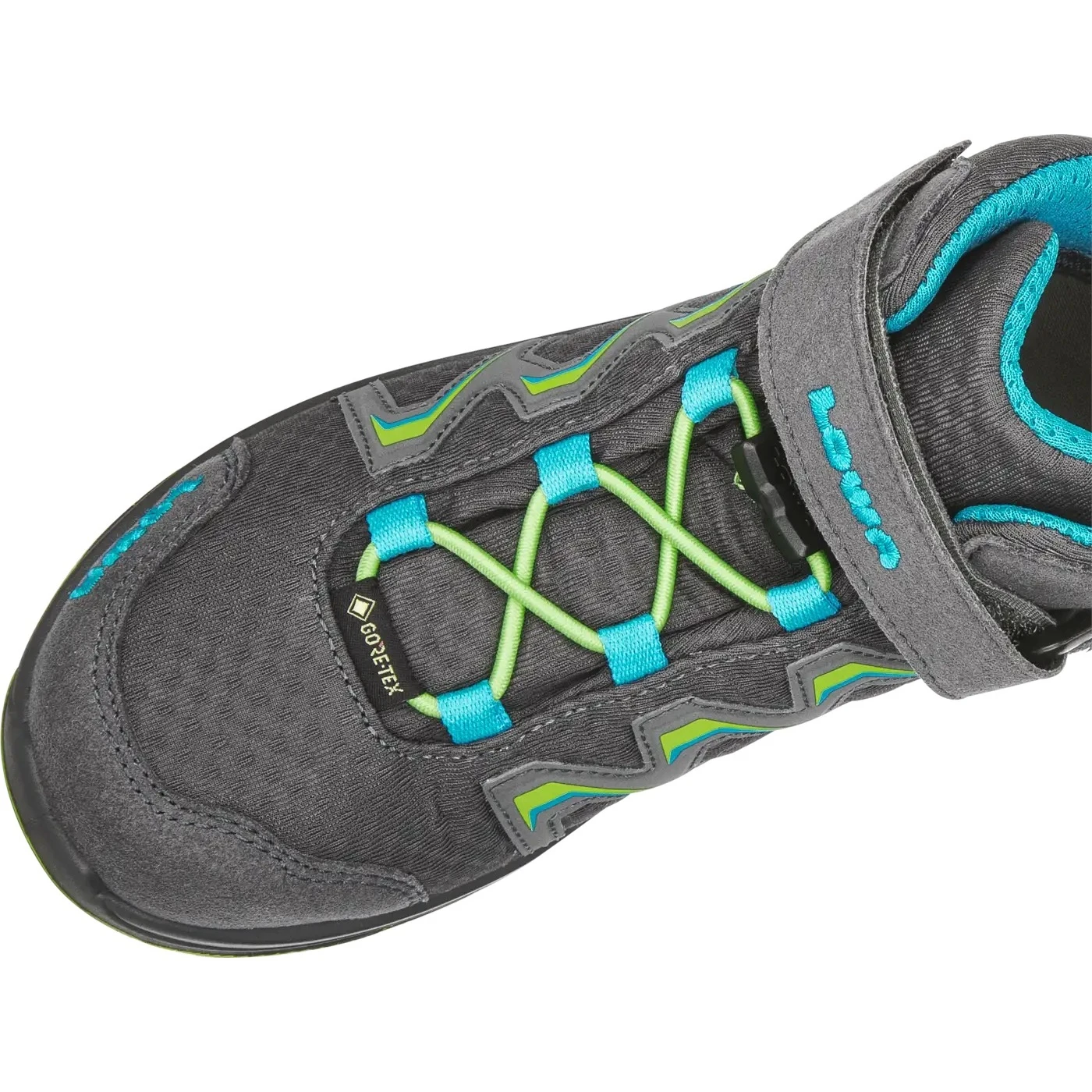 LOWA Maddox GTX Mid Junior Kids Shoes - Graphite/lime (Size 27-35) 6 LOWA Maddox GTX Mid Junior Kids Shoes - Graphite/lime (Size 27-35) - Image 6