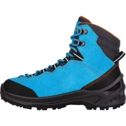 LOWA Cadin GTX Mid Junior Kids Shoes - Turquoise/flame (Size 36-40) -Lowa Trail Sales Store 640060 6954 cadin gtx mid junior turquoise flame 3 1224549 1