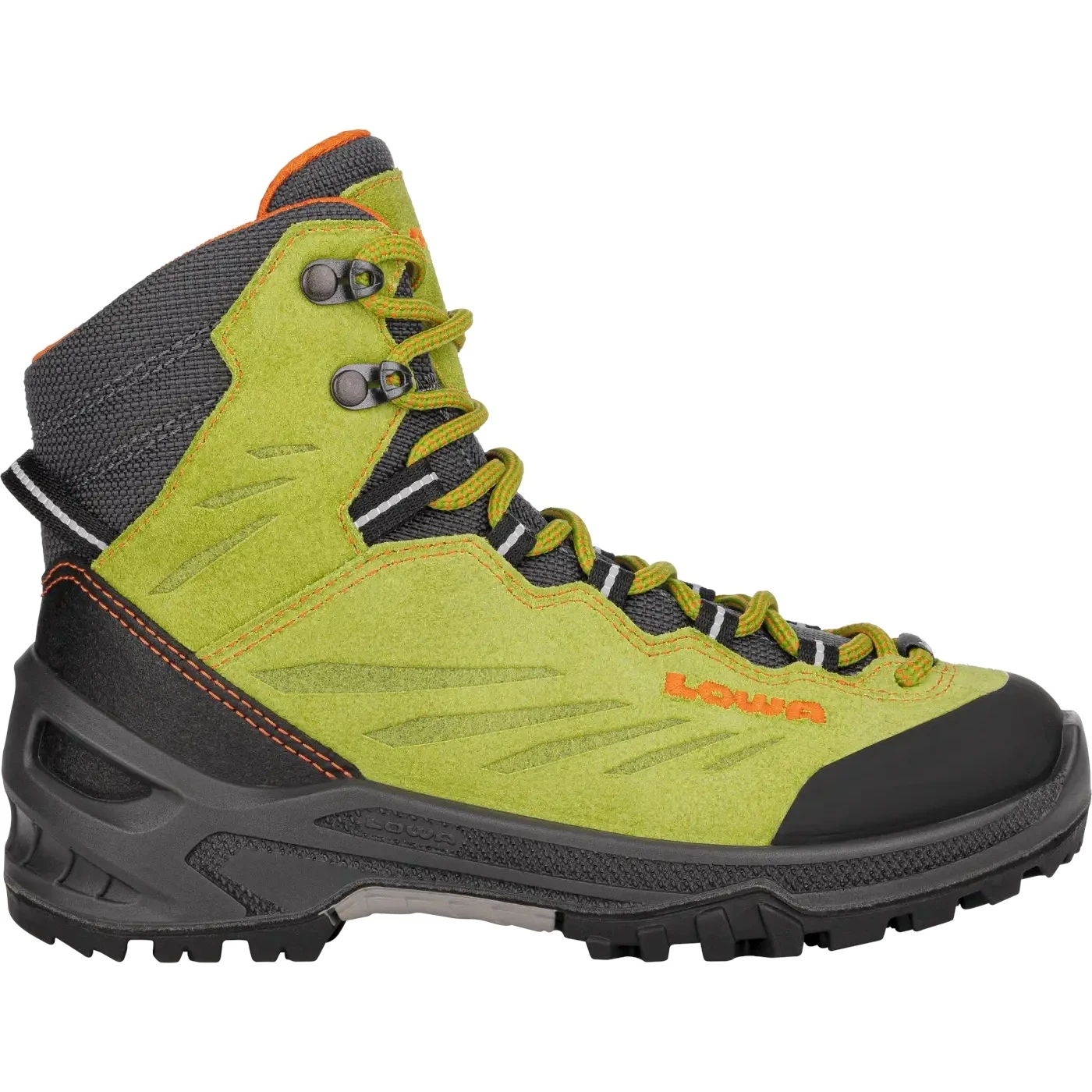 LOWA Cadin GTX Mid Junior Kids Shoes - Lime/flame (Size 30-35) 1 LOWA Cadin GTX Mid Junior Kids Shoes - Lime/flame (Size 30-35)
