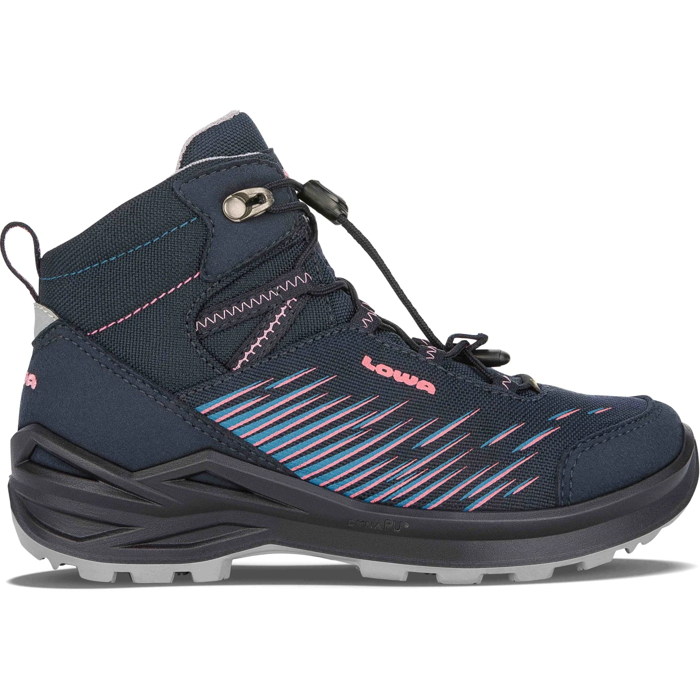 LOWA Zirrox GTX Mid Junior Kids Shoes - Navy/rosé (Size 28-35) 1 LOWA Zirrox GTX Mid Junior Kids Shoes - Navy/rosé (Size 28-35)