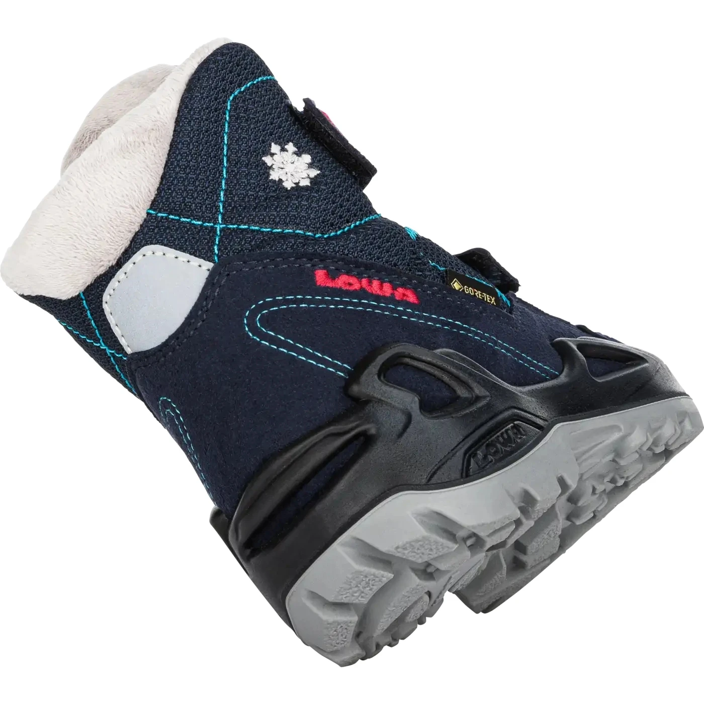 LOWA Milo GTX Mid Kids Winter Shoe - Navy/magenta (Size 27-35) 7 LOWA Milo GTX Mid Kids Winter Shoe - Navy/magenta (Size 27-35) - Image 7