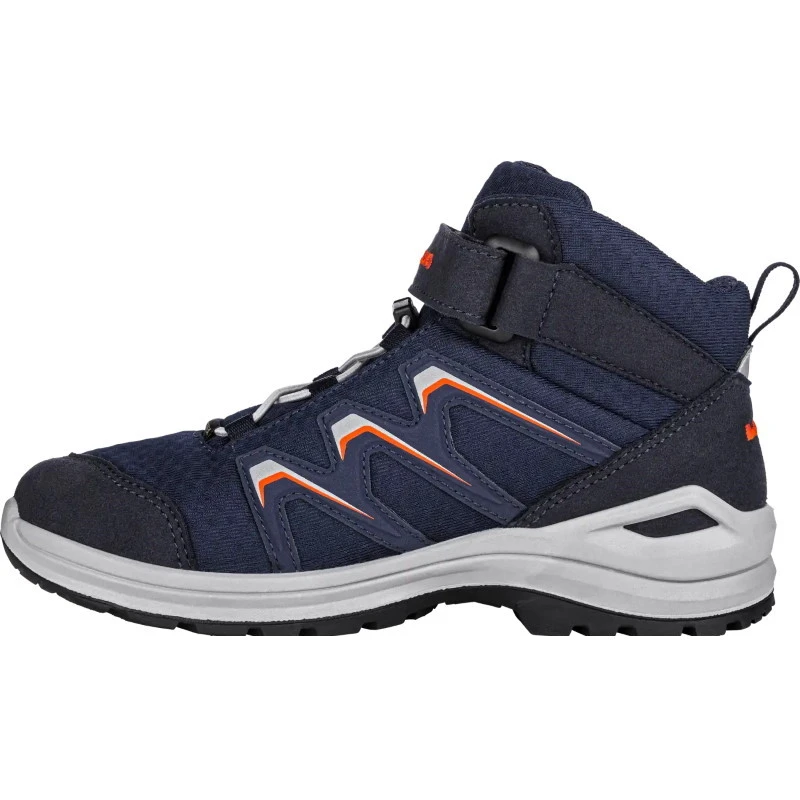 LOWA Maddox GTX Mid Junior Kids Shoes - Navy/flame (Size 27-35) 3 LOWA Maddox GTX Mid Junior Kids Shoes - Navy/flame (Size 27-35) - Image 3