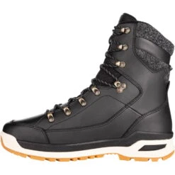 LOWA Renegade EVO Ice GTX Winter Boots - Black/honey -Lowa Trail Sales Store lowa 410950 9963 renegade evo ice gtx black honey c 1565695