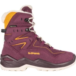 LOWA Lino GTX Kids Winter Shoes - Grape/panna (Size 36-40) -Lowa Trail Sales Store lowa 640530 3029 lino gtx grape panna a 1562308