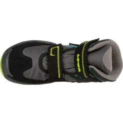 LOWA Milo GTX Mid Kids Winter Shoe - Black/turquoise (Size 25-35) -Lowa Trail Sales Store lowa 640542 9969 milo gtx mid black turquoise e 1543512 1