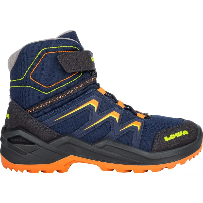 LOWA Maddox Warm GTX Mid Junior Kids Shoe - Navy/orange (Size 36-40) 4 LOWA Maddox Warm GTX Mid Junior Kids Shoe - Navy/orange (Size 36-40) - Image 4