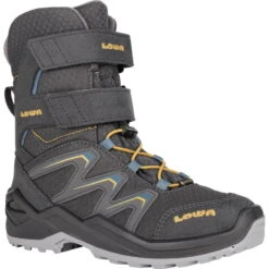LOWA Maddox Warm GTX Hi Kids Shoe - Graphite/steel Blue (Size 25-35)