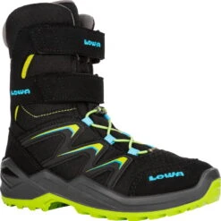 LOWA Maddox Warm GTX Hi Kids Shoe - Black/lime (Size 36-40)