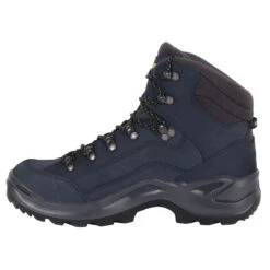 LOWA Renegade GTX Mid Men's Mountaineering Shoes - Dark Blue/lime -Lowa Trail Sales Store lowa renegade gtx mid shoe dark blue lime2 1026902